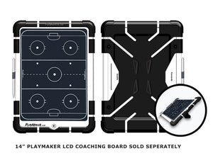 Team colors black protective silicone case for the 14 inch Playmaker LCD coaching board.