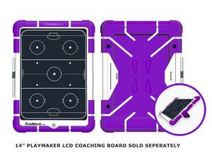 Team colors violet protective silicone case for the 14 inch Playmaker LCD coaching board.